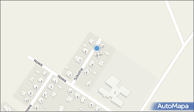 Grzymiszew, Szkolna, 8, mapa Grzymiszew