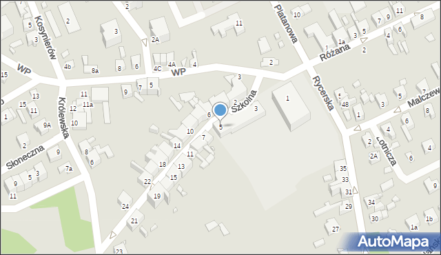 Gubin, Szkolna, 5, mapa Gubin