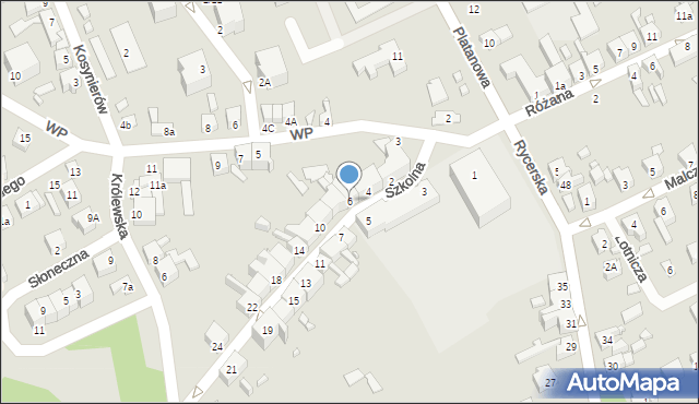 Gubin, Szkolna, 6, mapa Gubin