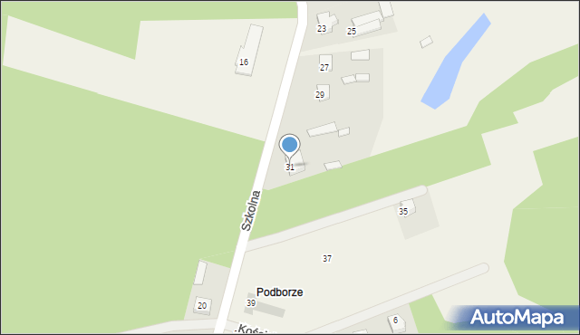 Gulczewo, Szkolna, 31, mapa Gulczewo