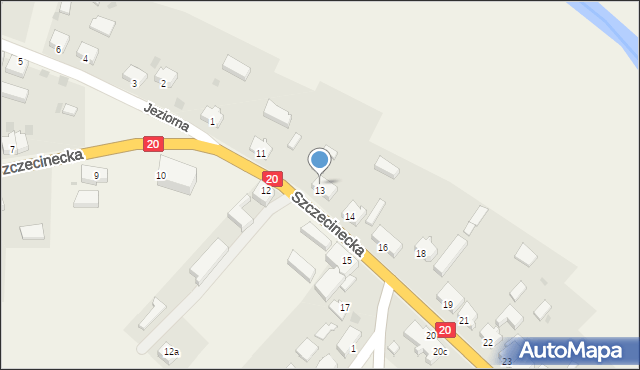 Gwda Wielka, Szczecinecka, 13a, mapa Gwda Wielka