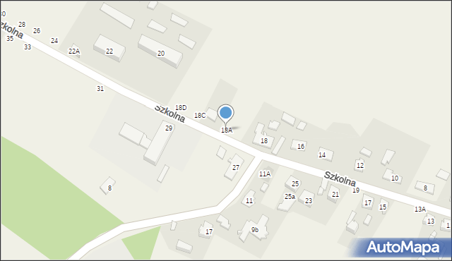 Hadra, Szkolna, 18A, mapa Hadra