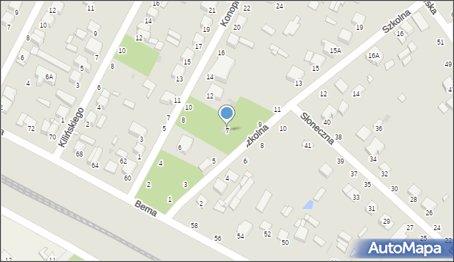 Halinów, Szkolna, 7, mapa Halinów