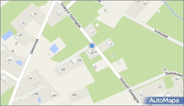 Henryszew, Szarych Szeregów, 10, mapa Henryszew