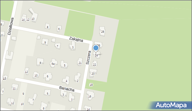 Hornówek, Szczera, 24, mapa Hornówek