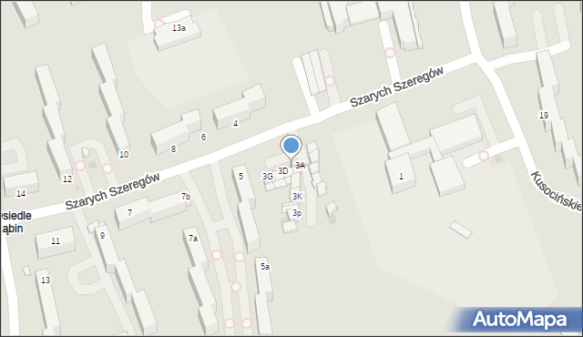 Inowrocław, Szarych Szeregów, 3B, mapa Inowrocławia