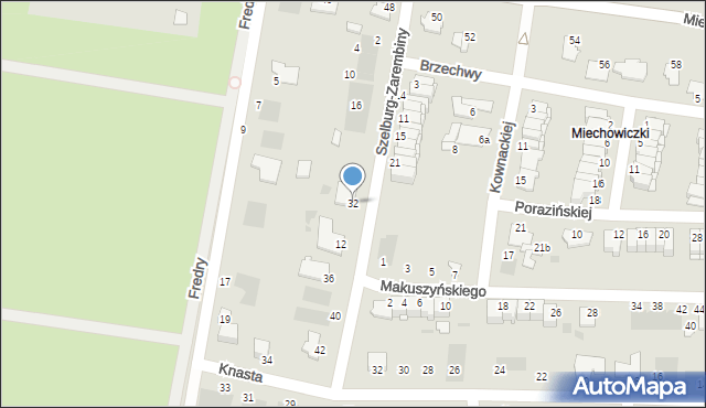 Inowrocław, Szelburg-Zarembiny Ewy, 32, mapa Inowrocławia