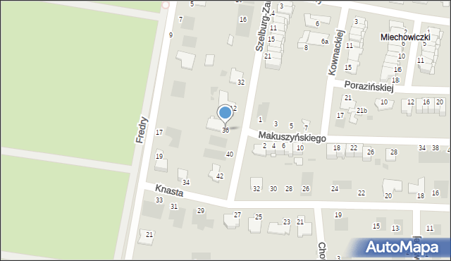 Inowrocław, Szelburg-Zarembiny Ewy, 36, mapa Inowrocławia