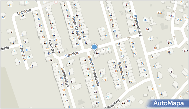 Inowrocław, Szenica Stanisława, 13, mapa Inowrocławia