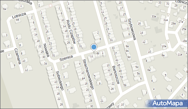 Inowrocław, Szenica Stanisława, 9, mapa Inowrocławia