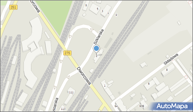 Inowrocław, Szklarska, 2, mapa Inowrocławia