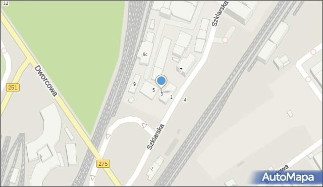 Inowrocław, Szklarska, 3, mapa Inowrocławia