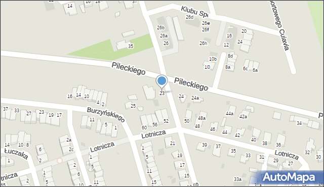 Inowrocław, Szybowcowa, 23, mapa Inowrocławia