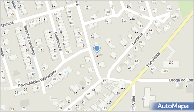 Inowrocław, Szybowcowa, 4, mapa Inowrocławia