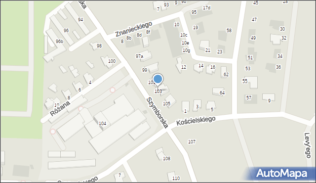 Inowrocław, Szymborska, 103, mapa Inowrocławia