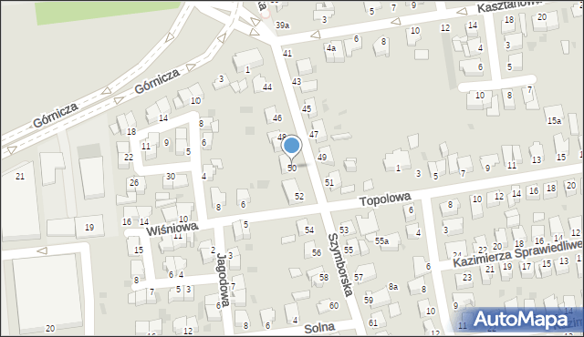 Inowrocław, Szymborska, 50, mapa Inowrocławia