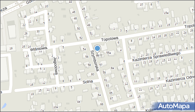 Inowrocław, Szymborska, 55, mapa Inowrocławia