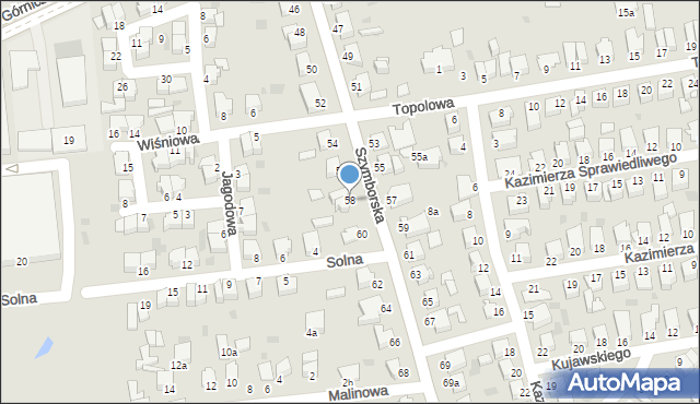 Inowrocław, Szymborska, 58, mapa Inowrocławia
