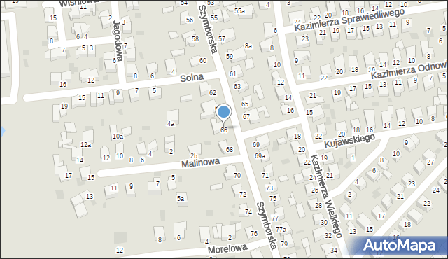 Inowrocław, Szymborska, 66, mapa Inowrocławia