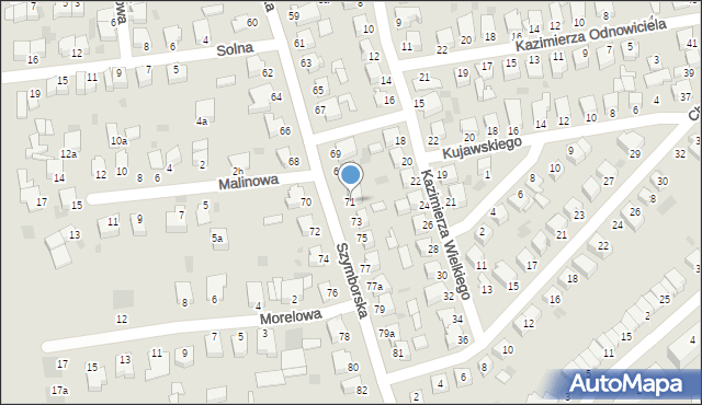 Inowrocław, Szymborska, 71, mapa Inowrocławia