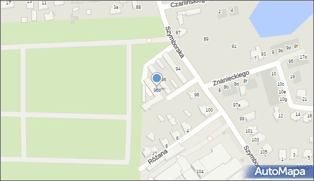 Inowrocław, Szymborska, 96b, mapa Inowrocławia