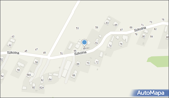 Iskrzynia, Szkolna, 57, mapa Iskrzynia