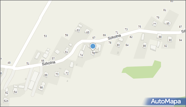 Iskrzynia, Szkolna, 76, mapa Iskrzynia