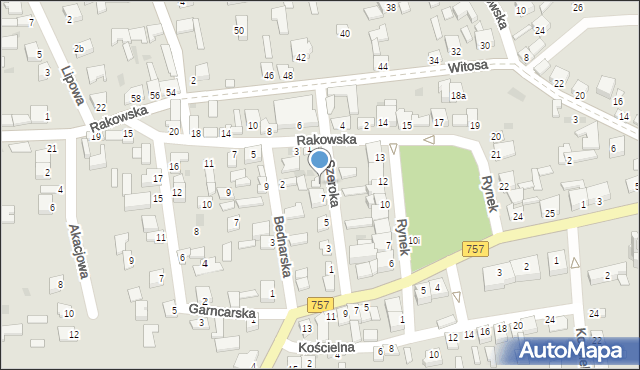 Iwaniska, Szeroka, 9, mapa Iwaniska