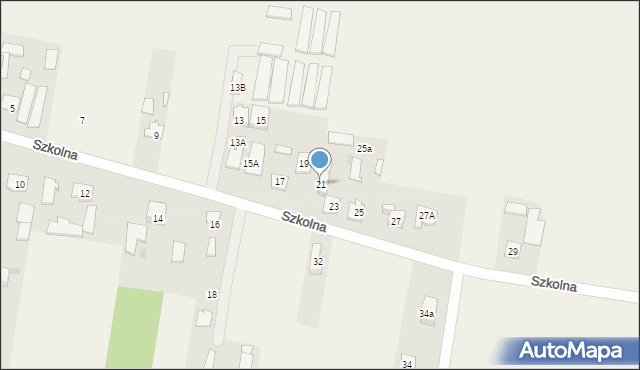 Izabelin, Szkolna, 21, mapa Izabelin