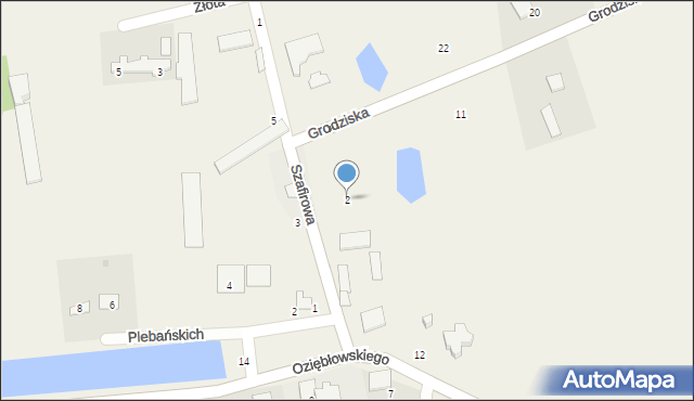 Izdebno Kościelne, Szafirowa, 2, mapa Izdebno Kościelne