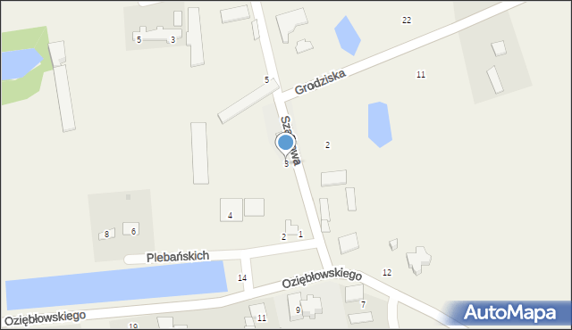 Izdebno Kościelne, Szafirowa, 3, mapa Izdebno Kościelne