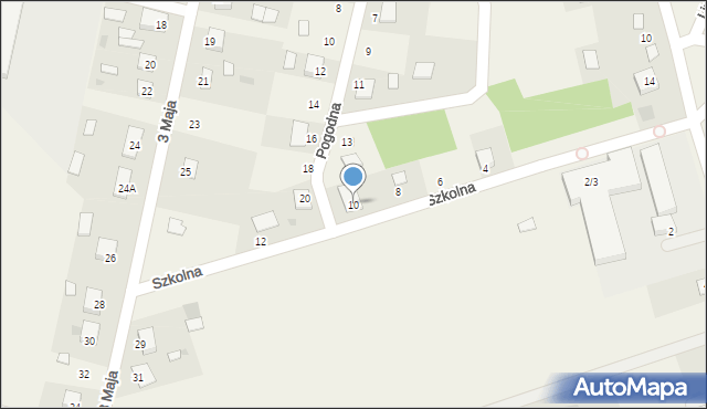 Jabłoń, Szkolna, 10, mapa Jabłoń