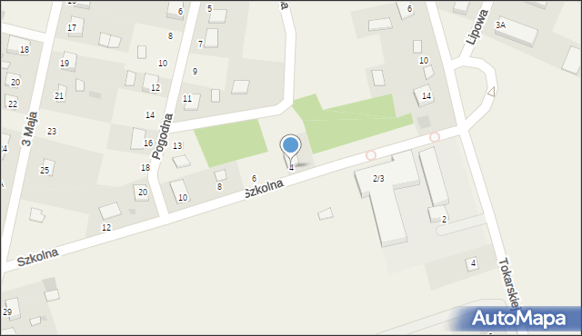 Jabłoń, Szkolna, 4, mapa Jabłoń