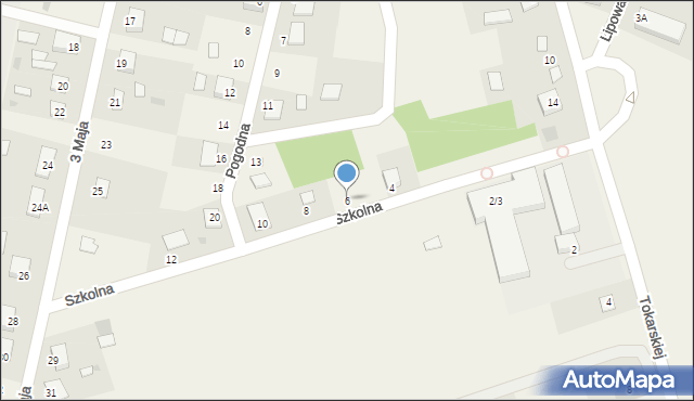 Jabłoń, Szkolna, 6, mapa Jabłoń