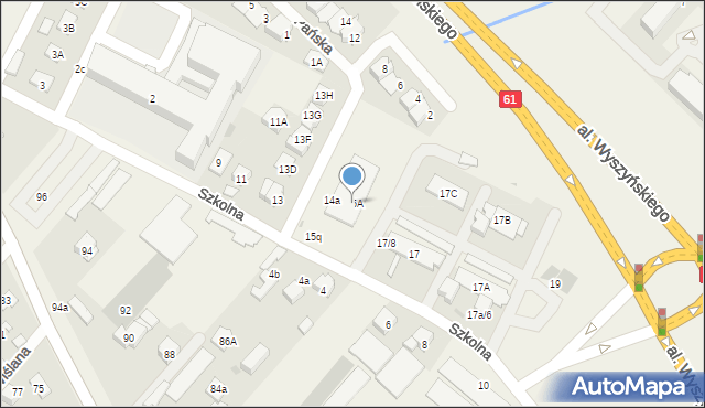 Jabłonna, Szkolna, 15A, mapa Jabłonna