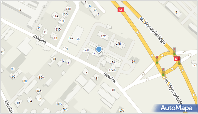 Jabłonna, Szkolna, 17/1, mapa Jabłonna