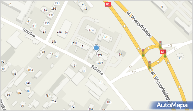 Jabłonna, Szkolna, 17a/3, mapa Jabłonna