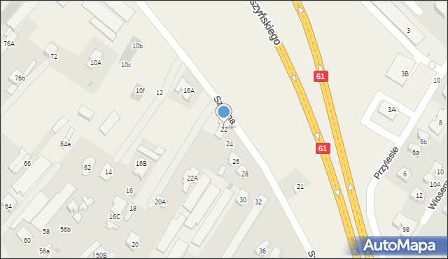 Jabłonna, Szkolna, 22, mapa Jabłonna