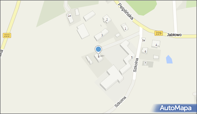 Jabłowo, Szkolna, 4, mapa Jabłowo