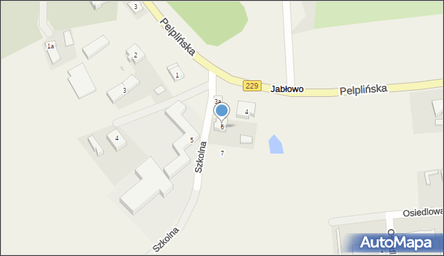 Jabłowo, Szkolna, 6, mapa Jabłowo