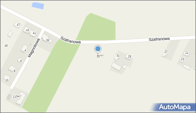 Jacków, Szafranowa, 33, mapa Jacków