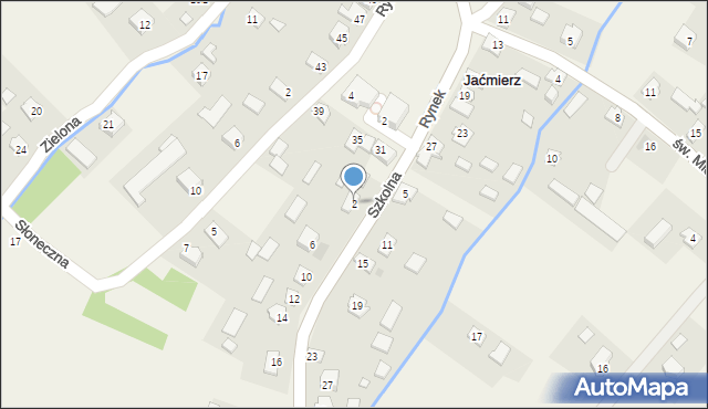 Jaćmierz, Szkolna, 2, mapa Jaćmierz