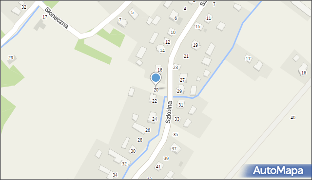 Jaćmierz, Szkolna, 20, mapa Jaćmierz