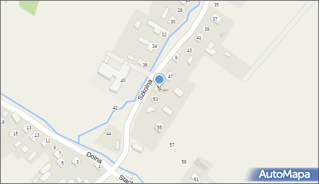 Jaćmierz, Szkolna, 51, mapa Jaćmierz