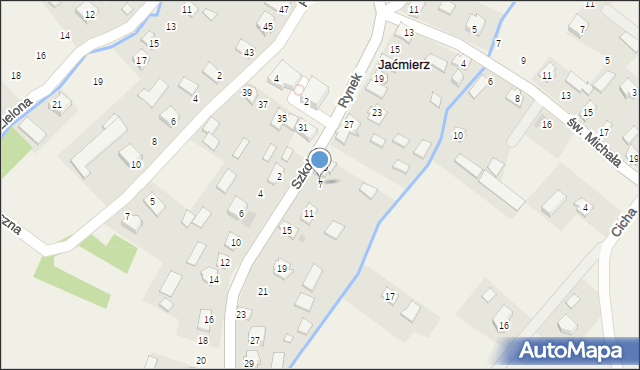 Jaćmierz, Szkolna, 7, mapa Jaćmierz