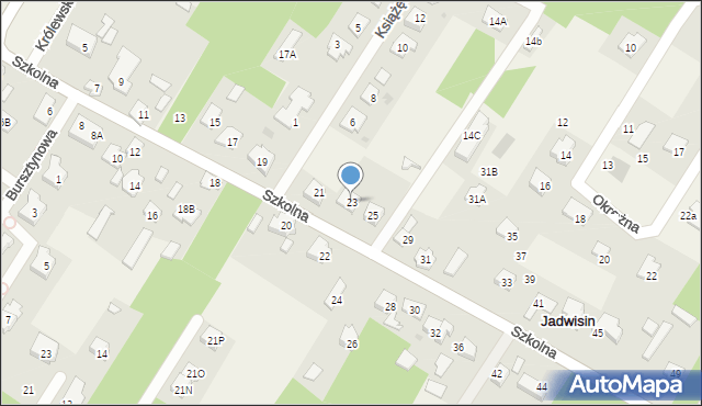 Jadwisin, Szkolna, 23, mapa Jadwisin