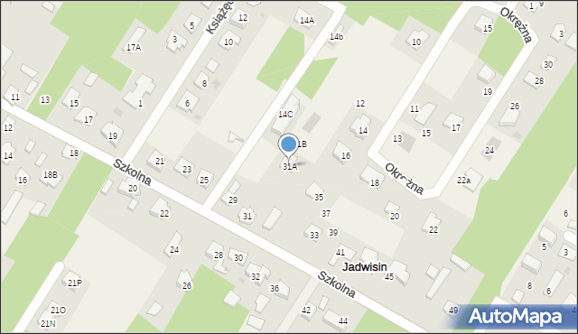 Jadwisin, Szkolna, 31A, mapa Jadwisin