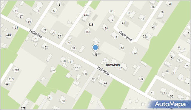 Jadwisin, Szkolna, 33, mapa Jadwisin