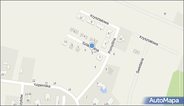 Jagodowo, Szlachetna, 3, mapa Jagodowo