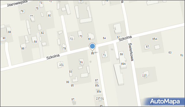 Jakubowice Konińskie, Szkolna, 89, mapa Jakubowice Konińskie